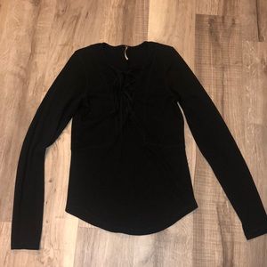 Free People Lace-Up Long Sleeve
